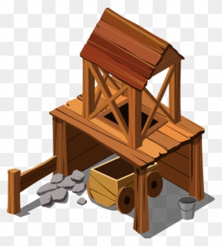 Old Mine Png Images - Free Clipart Gold Mining Cart Transparent Png