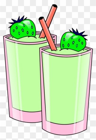 Strawberry Smoothie Vector Clip Art Library Png - Green Smoothie Clip Art Transparent Png