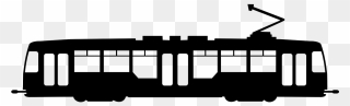 Trolley Rail Transport Rapid Transit Train Silhouette - Tramway Png Clipart