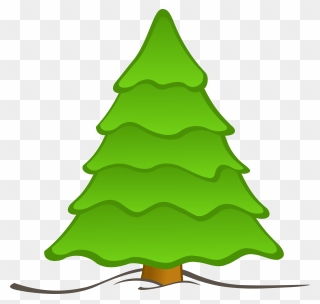 Green Clip Art Free Clipart - Christmas Tree Plain Clipart - Png Download