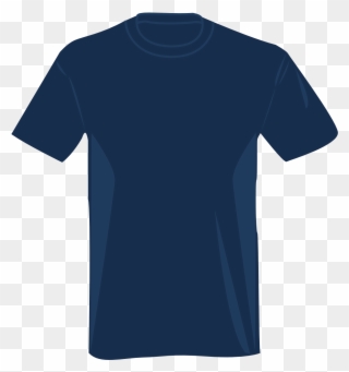 Shirt Clip Art - Navy T Shirt Mockup - Png Download