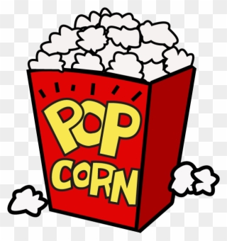 Movie Night Clip Art - Clip Art Movie Popcorn - Png Download