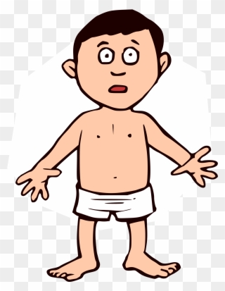 Medium Image - Cartoon Boy In Underwear Clipart