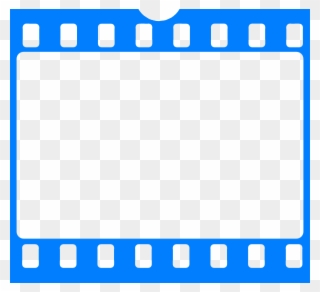 Blue Movie Ticket Clipart - Film Strip Blue Png Transparent Png