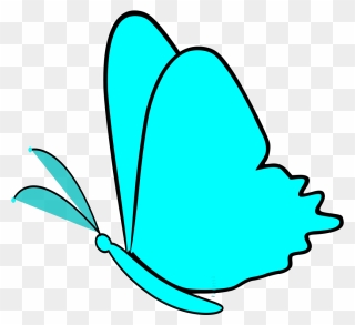 Simple Butterfly Clipart Transparent Background - Png Download