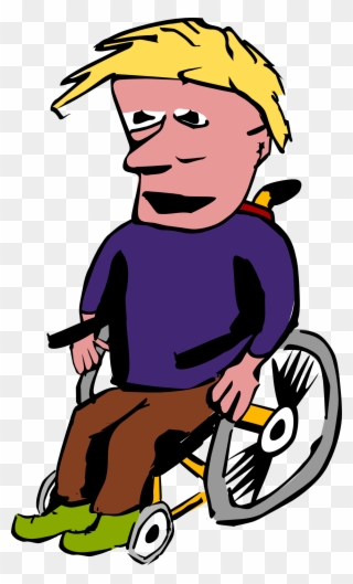 Clipart Man In Wheelchair - Guy In Wheelchair Clipart - Png Download