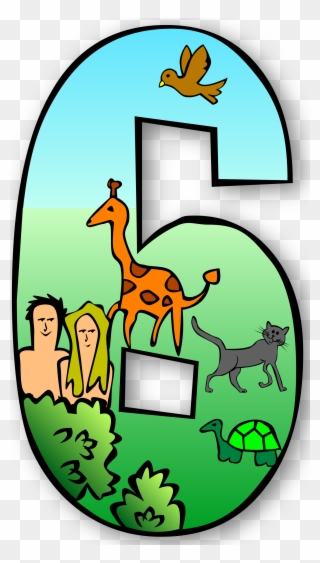 Free Clipart Creation Days Numbers Gerald G - Creation Story Day 6 - Png Download