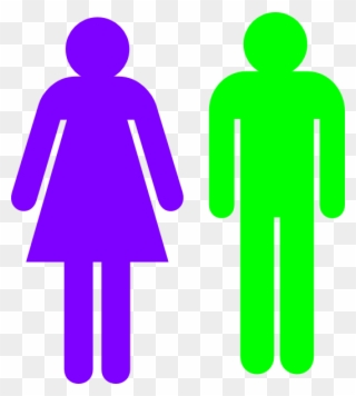 Boy And Girl Stick Figure - Male And Female Toilet Signs Clipart
