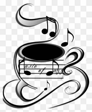 Taste Of Jazz Coffee Shop - Coffee And Music Clipart - Png Download
