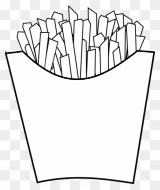 Mcdonald's French Fries Fast Food Drawing Line Art - French Fries Clip Art - Png Download