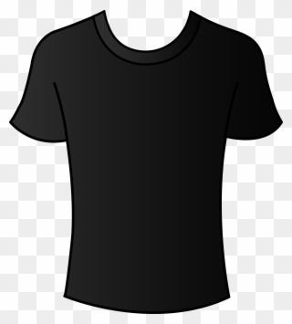 Free Clip Art Clothing Clipart - Black T Shirt Top - Png Download