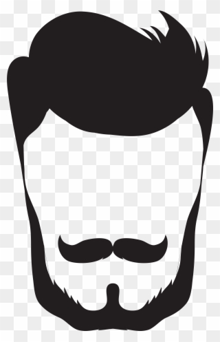 Goatee Drawing Simple Clipart Black And White - Beard Clipart Transparent Background - Png Download