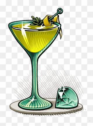 Batched Martini Cocktail Moment - Classic Cocktail Clipart