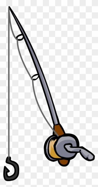 Cartoon Fishing Rod - Fishing Rod Clipart Black And White - Png Download