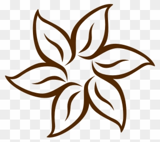 Brown Flower Clip Art - Hawaii Coloring Pages Flowers - Png Download