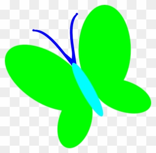 Butterfly Green Clip Art - Png Download