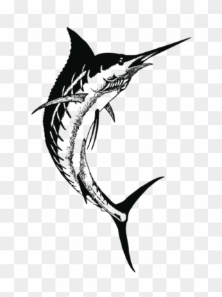 Drawing Clipart Swordfish Drawing Black And White - Swordfish Tattoo - Png Download
