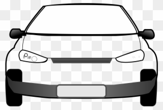 Computer Car Cliparts - Black And White Car Clipart - Png Download