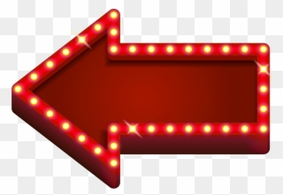 Blank Marquee Png Download - Arrow With Lights Png Clipart