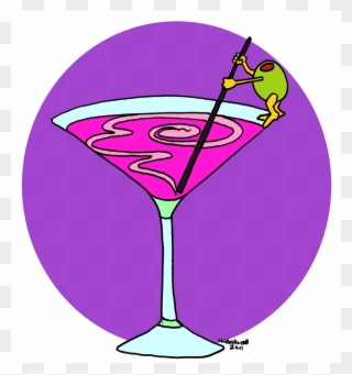 Martini Glass Clipart Martini Pink Lady Cocktail Garnish - Martini Glass - Png Download
