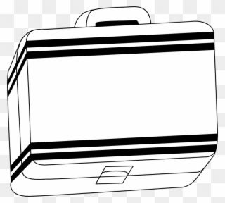 Clip Art Of Lunch Kit Black And White Clipart Lunchbox - Black And White Lunchbox - Png Download