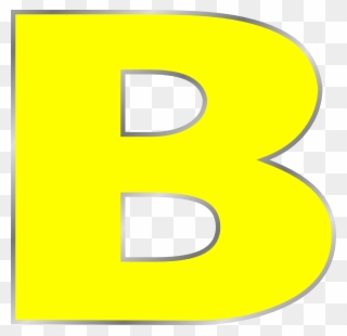 Clip Art Of Green B Clipart - Letter B Color Yellow - Png Download