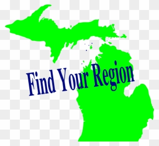 Michigan Region Clip Art - State Of Michigan - Png Download
