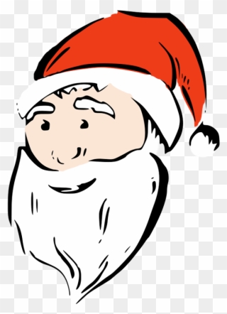 Modern Santa - Santa Face Png Clipart