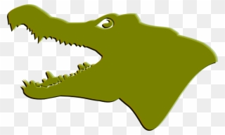 Simple Clipart Alligator - Gator Silhouette Png Transparent Png