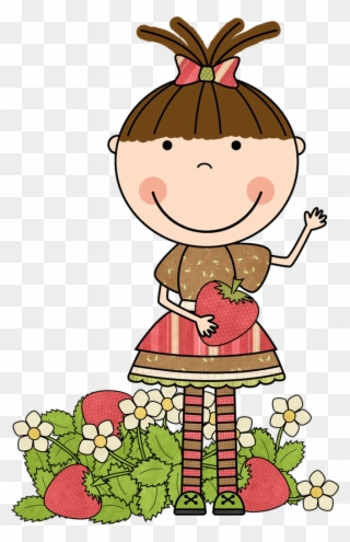 Strawberry Girl3 - Clip Art - Png Download