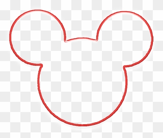 Clipart Bold And Modern Mickey Mouse Head Outline Clipart - Mickey Mouse - Png Download