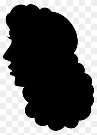 Silhouette Woman Female Black Hair - Siluet Kriting Clipart