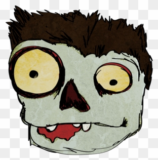 Funny - Cartoon Zombie Face Png Clipart