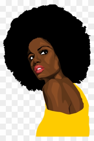 African Americans Black Woman Female Art - Black Woman Afro Clipart - Png Download