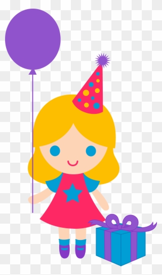 Little Birthday Girl Clip Art Free Clip Art - Happy Birthday Girl Clipart - Png Download