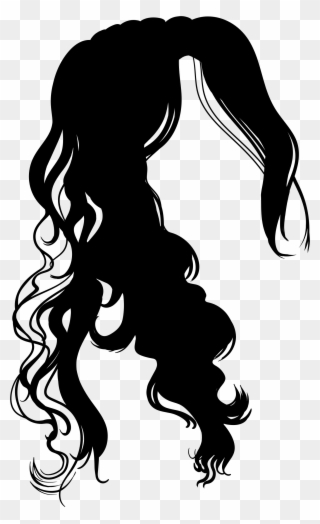 Afro-textured Hair Silhouette Hairstyle Black Hair - Woman Hair Vector Png Clipart