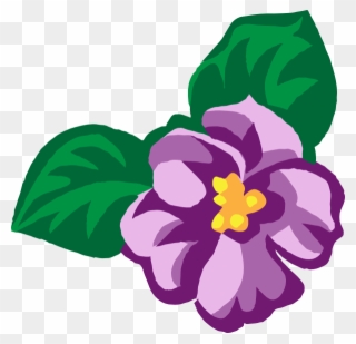 Violet Flower Clip Art - Violets Clip Art - Png Download