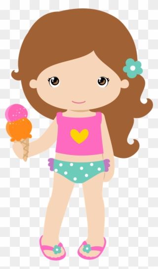 Girl Beach Clipart - Png Download (#1316128) - PinClipart