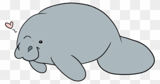 Manatee Clipart - Cute Manatee Clip Art - Png Download