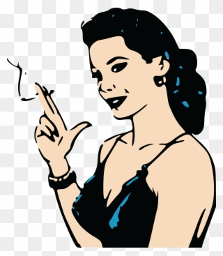 Clipart - Woman Smoking Png Transparent Png