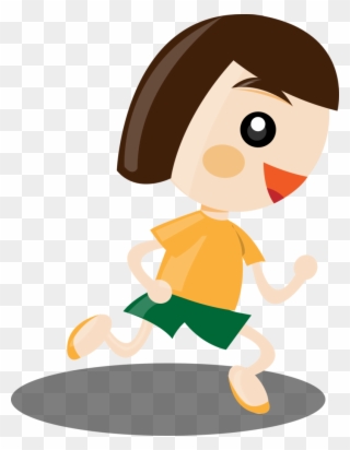 Girl - Girl Running Clipart Png Transparent Png