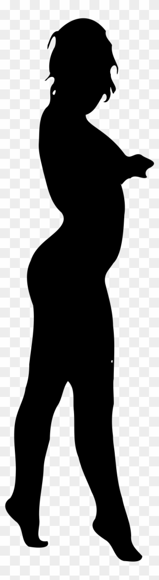 Black Woman Silhouette Clip Art - Girl Body Shape Silhouette - Png Download