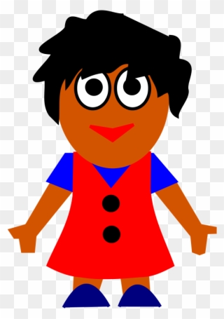 Girl In A Red Dress Animated Clipart