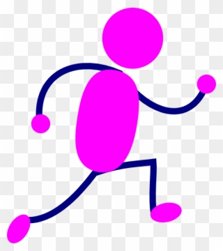 Girl Running Running Girl Clipart Free Download Clip - Stick Man Running - Png Download