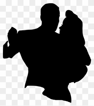 Onlinelabels Clip Art - Dancing Couple Silhouette - Png Download