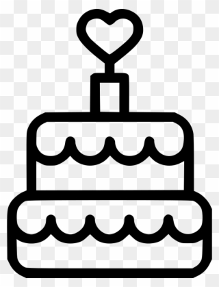 Romantic Heart Cake Dessert Happy Birthday Comments - Happy Birthday Svg Free Clipart