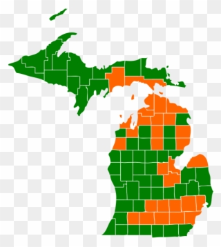 Michigan Republican Presidential Primary Election Results - Michigan Governor Election Map Clipart