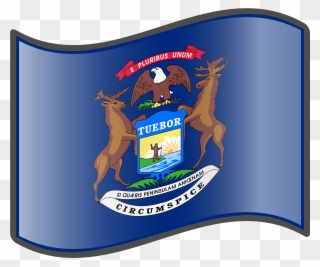Michigan Clipart Michigan Flag Clipart - State Of Michigan Flag - Png Download