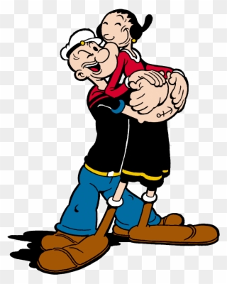 Popeye Clipart - Popeye And Olive Png Transparent Png