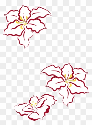 Designed For Christmas Decoration With Leaf Flowers - Clip Art - Png Download